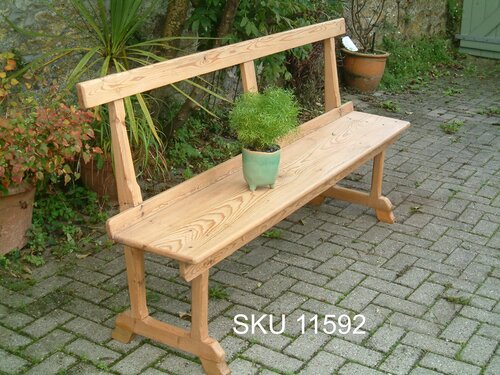 old pine bench - full view