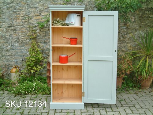 painted pine cupboard - door open