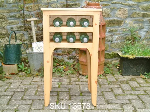 pine wine storage table