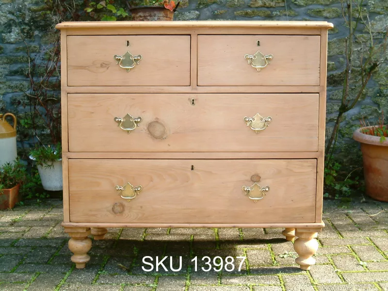 Front image of antique chest
