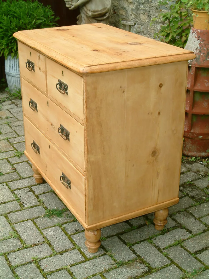 Right side of the old pine chest