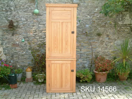 Front image of the old pine larder cupboard