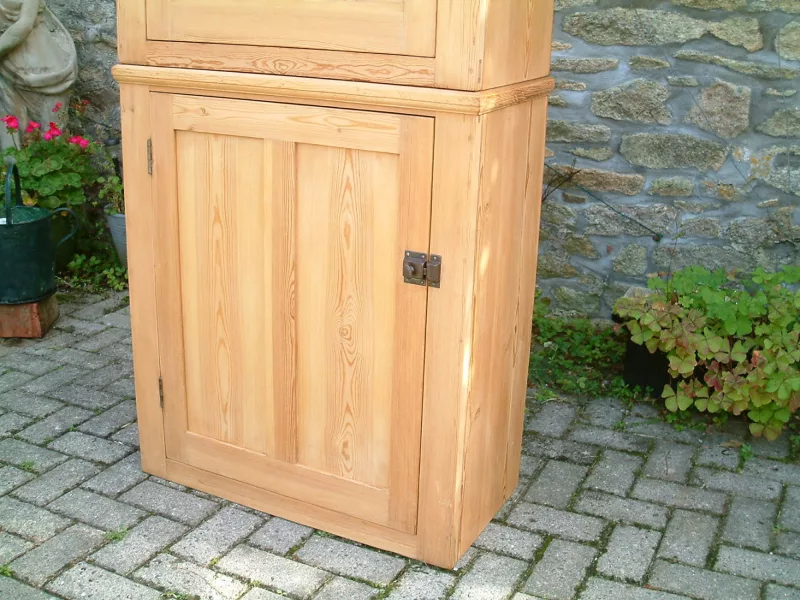 Image of the base of the antique pine cupboard
