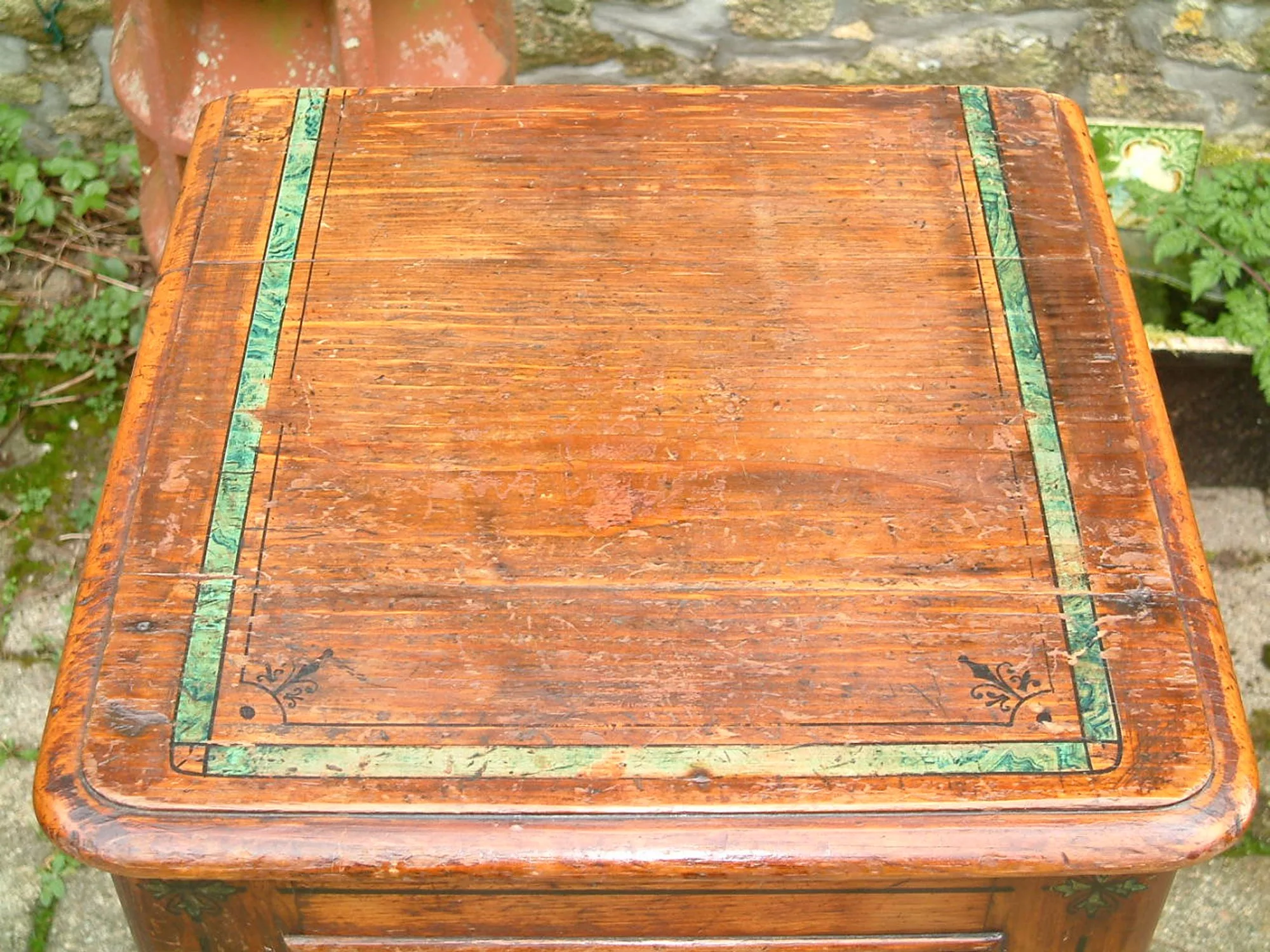 antique pine pot cupboard-top