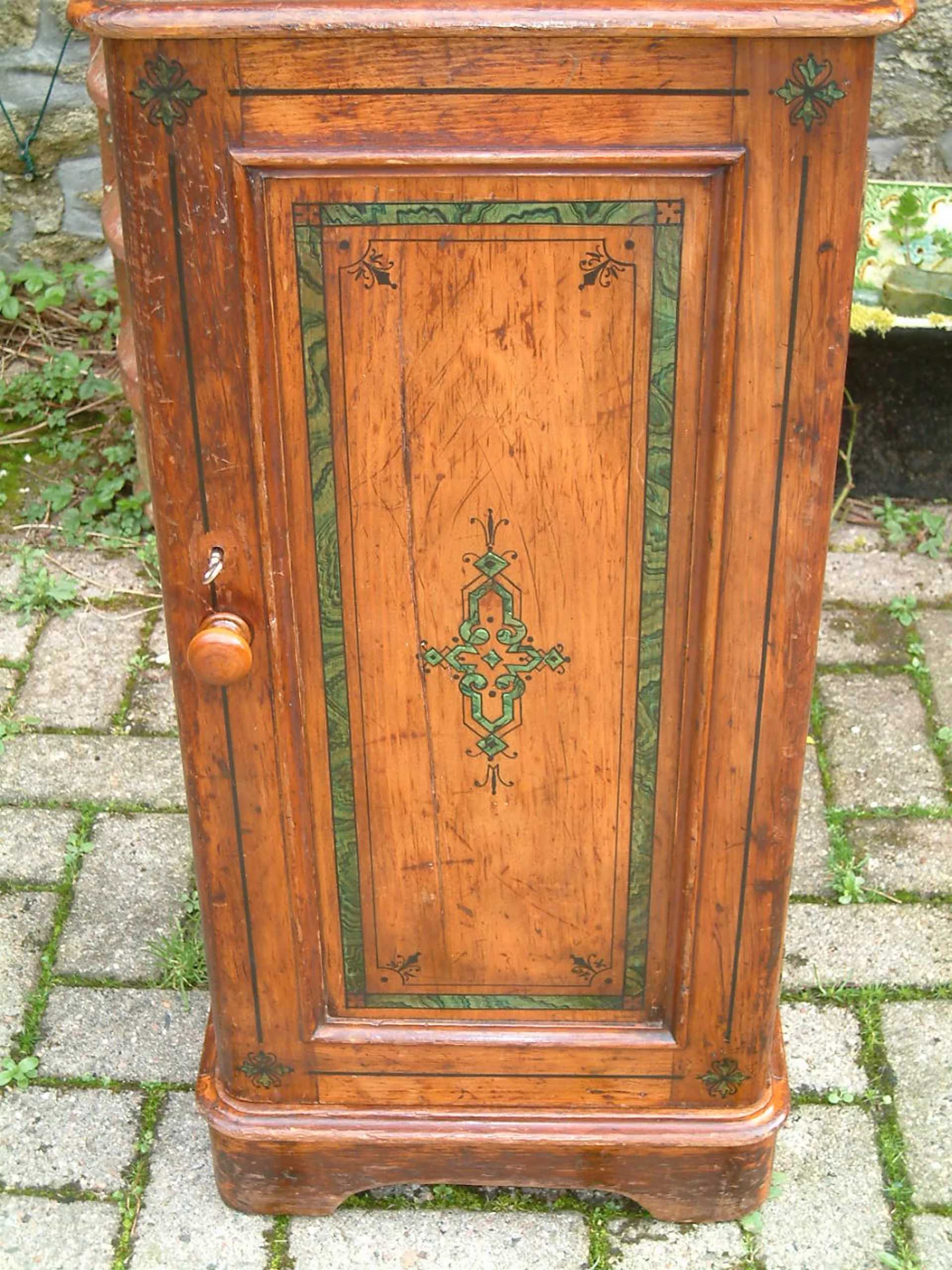antique pine pot cupboard-close image door