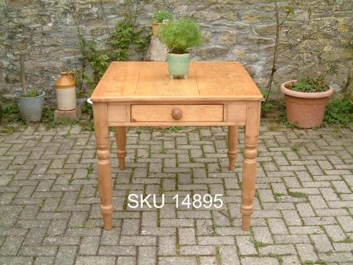 front image of antique pine table