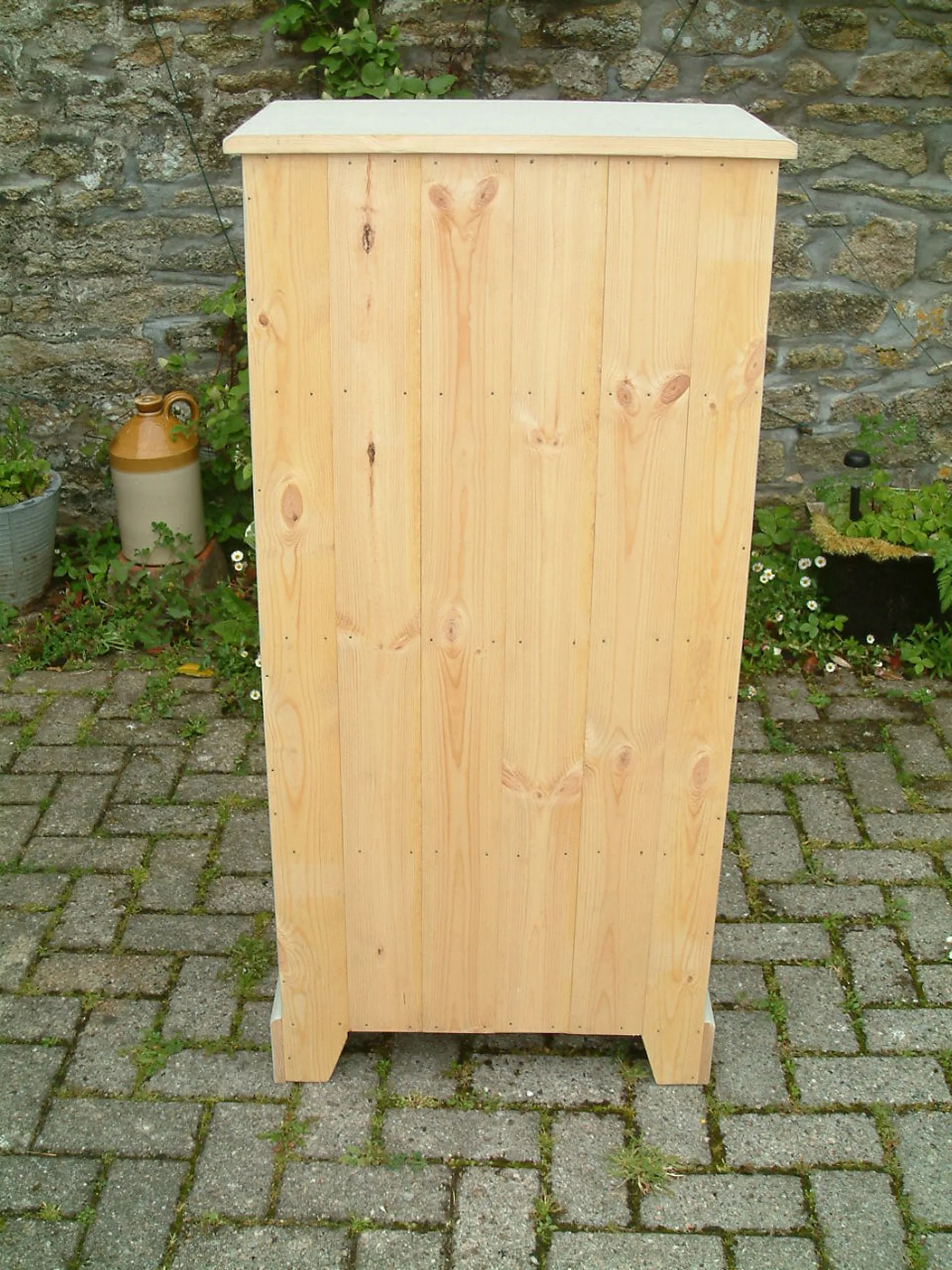 Painted Pine Cupboard-back