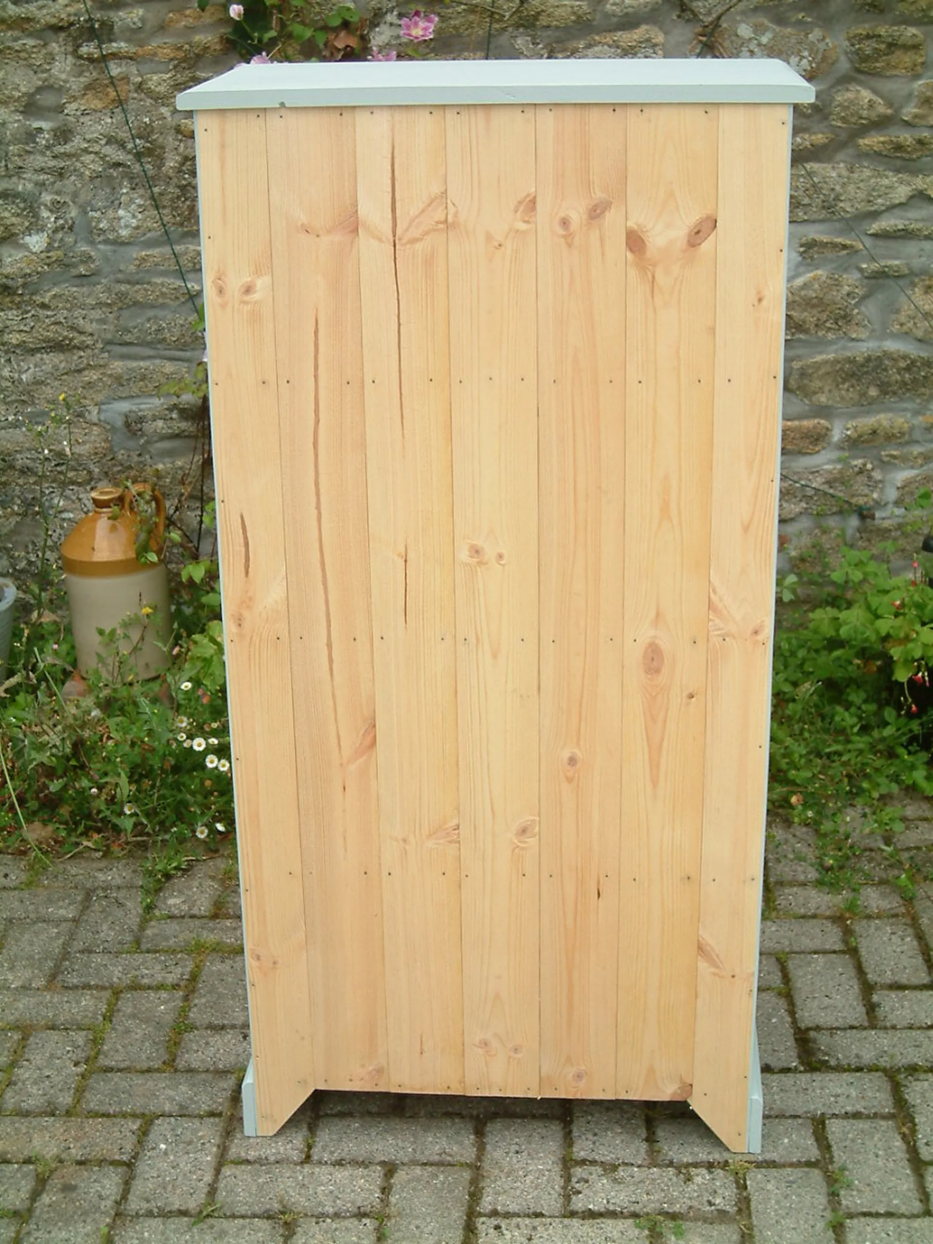 painted pine cupboard - back