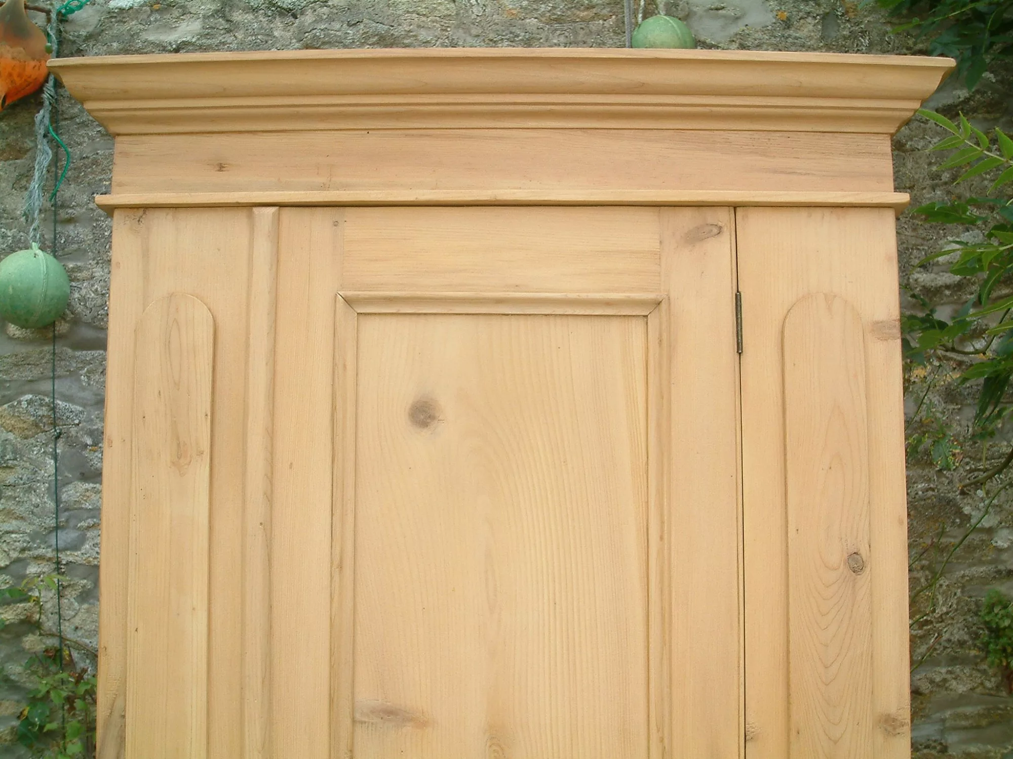 antique pine wardrobe- top