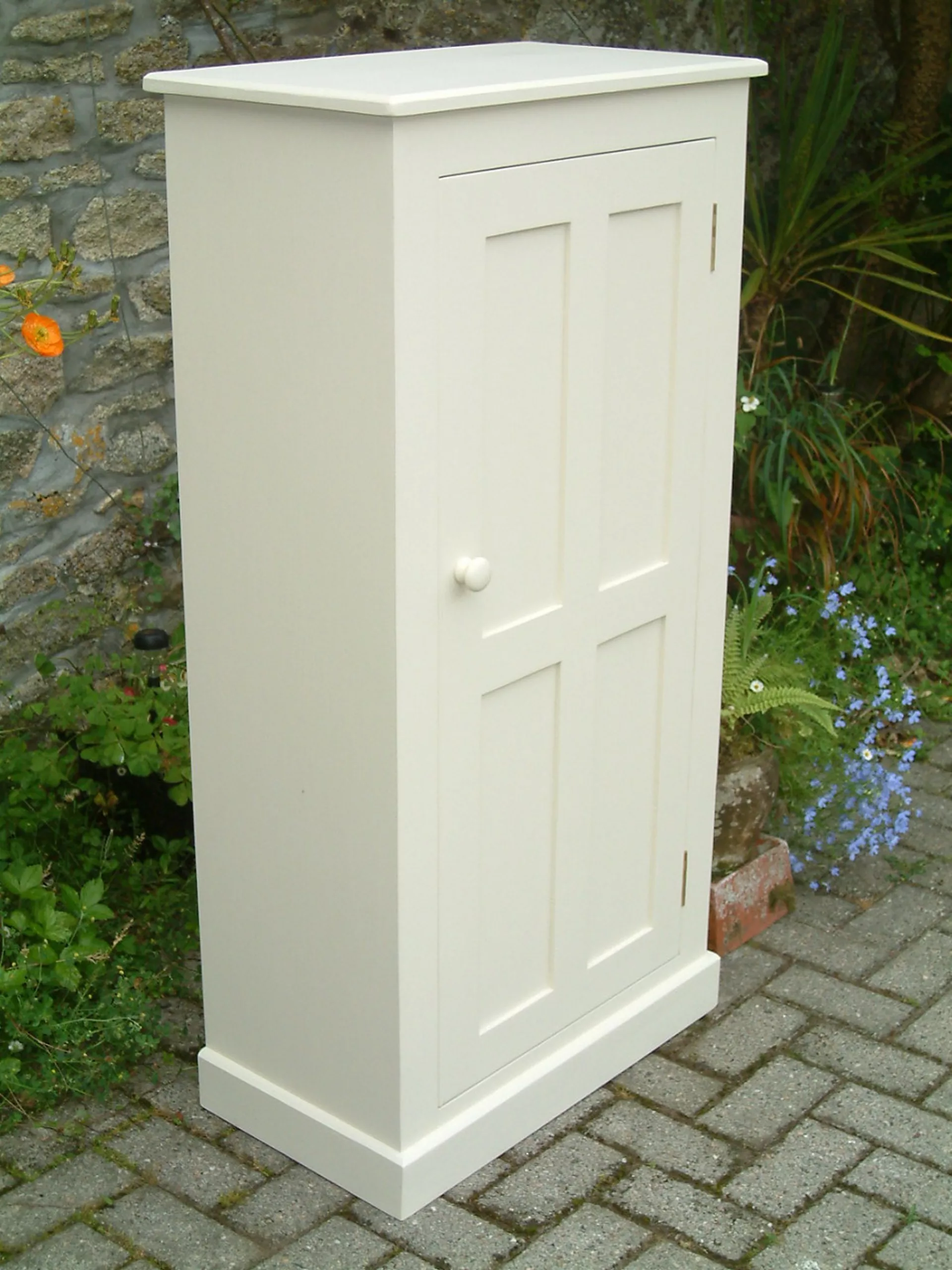 painted pine cupboard - left side profile
